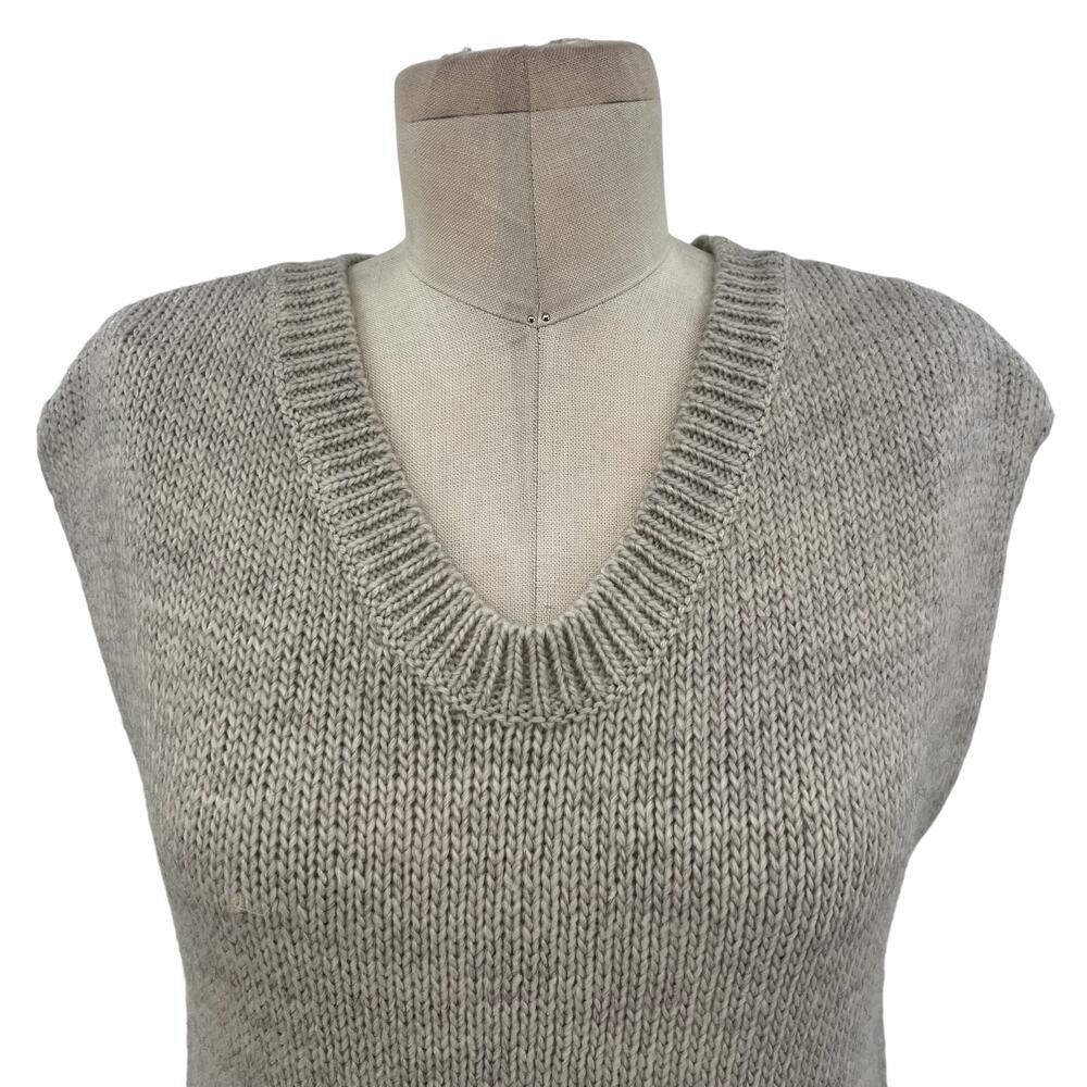 T By Alexander Wang Sweater Vest Tunic Top Dress Alpaca Mohair Gray Size Xs View 2